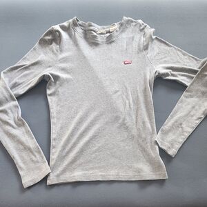 Levi’s Girls Small Gray Long Sleeve Logo Shirt